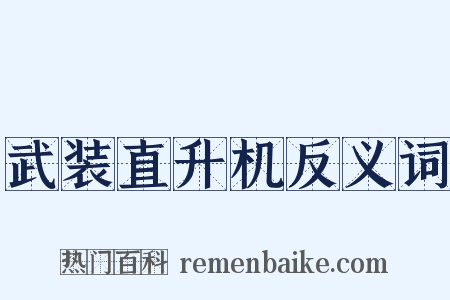 武装直升机反义词是什么意思的图片